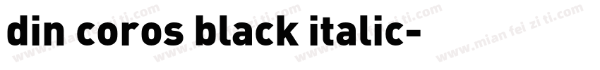 din coros black italic字体转换